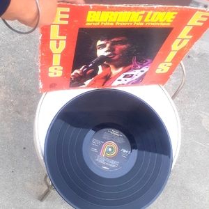 Elvis vinyl record Burning LOVE  & other Songs